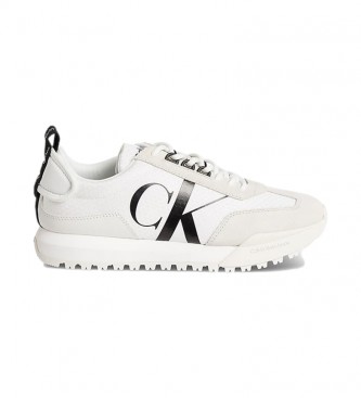 Calvin Klein para hombre. Zapatillas New Retro Runner Poly blanco