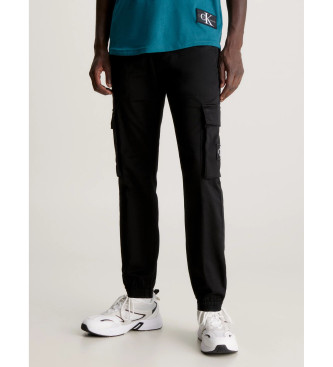 Calvin Klein para hombre. J30J324696 Pantalones cargo skinny lavados negro (M), Casual, Algodón, Sostenible, Calvin Klein outlet 2024.