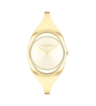 Calvin Klein para mujer. 25200422 Reloj Elated dorado (OSFA), Casual, Brazalete, Acero Inoxidable
