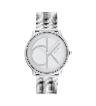 Calvin Klein unisex. 25200027 Reloj Iconic Mesh blanco (OSFA), Casual, Brazalete, Acero Inoxidable