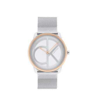 Calvin Klein para mujer. 25200033 Reloj Iconic Mesh plata (OSFA), Casual, Brazalete, Acero Inoxidable