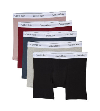 Calvin Klein para hombre. 000NB3992A Set de 5 Boxers Brief gris, negro, azul, rojo, rosa (XL), Homewear, Multicolor, Algodón, Calvin Klein o