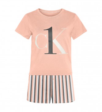 Calvin Klein para mujer. Pijama Set rosa Calvin Klein