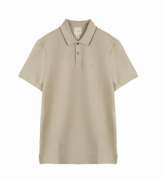 Calvin Klein para hombre. LV04LC239G Polo Refined taupe (XL), Casual, Algodón, Manga corta