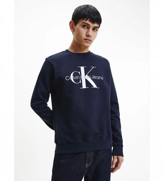 Calvin Klein para homem. Sweatshirt NÃºcleo do Monograma da Marinha