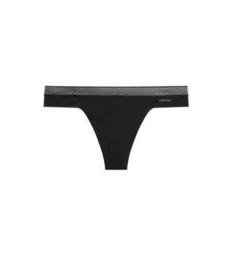 Calvin Klein para mujer. 000QF6307E Tanga Seductive Comfort negro (M), Homewear, Microfibra, Sostenible, Calvin Klein outlet 2024.