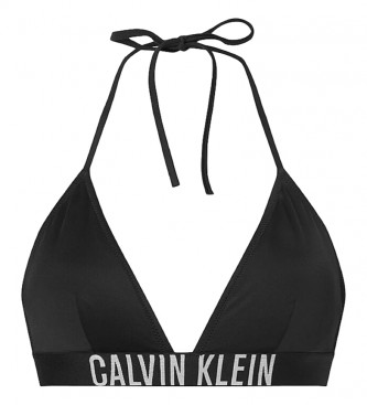 Calvin Klein para mujer. Top de Bikini Triangle RP negro Calvin Klein