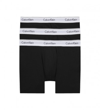 Calvin Klein para hombre. 000NB2381A Pack 3 Boxers Largos - Modern Cotton negro (XXL), Homewear, Algodón, Calvin Klein outlet 2024.