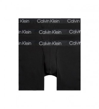 Calvin Klein para hombre. 000NB2971A Pack De 3 Bóxers Largos Modern Structure (S), Negro, Homewear, Algodón, Sostenible, Calvin Klein outlet
