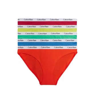 Calvin Klein para mujer. 000QD3586E Pack 5 Bragas Carousel multicolor (XS), Homewear, Algodón, Calvin Klein outlet 2024.