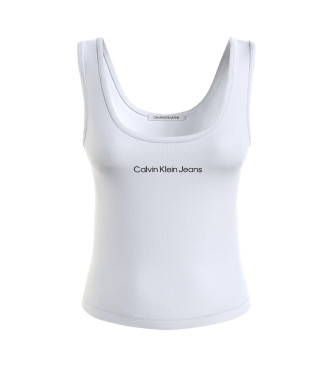 Calvin Klein para mujer. J20J221064 Camiseta Institutional Strappy blanco (S), Casual, Algodón, Sin mangas / Tirantes, Calvin Klein outlet 2