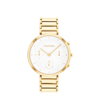 Calvin Klein para mujer. 25200284 Reloj Analógico Minimalistic T-Bar blanco (OSFA), Casual, Brazalete, Acero Inoxidable