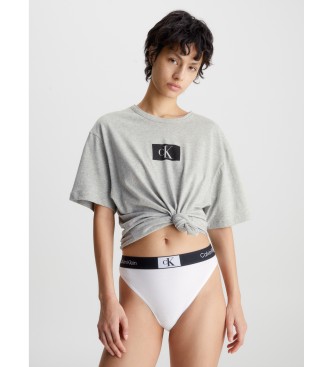 Calvin Klein para mujer. 000QS6945E Camiseta Crew Ck96 gris (XL), Homewear, Manga corta, Algodón Orgánico, Sostenible, Calvin Klein outlet 2