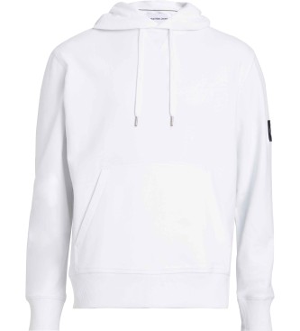 Calvin Klein Jeans - pour homme. badge hoodie blanc