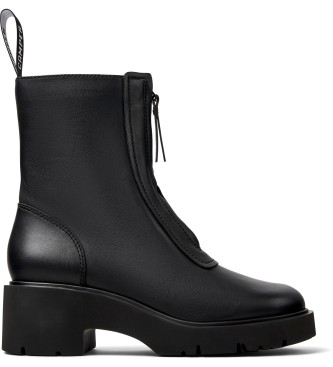 Camper para mujer. K400776-001 Botas de piel Milah negro (39), 1 a 3cm, Cremallera, Casual