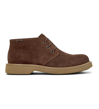 Camper para hombre. K300513-006 Zapatos de Piel Norman Medium marrón (46), Plano, Cordones, Casual