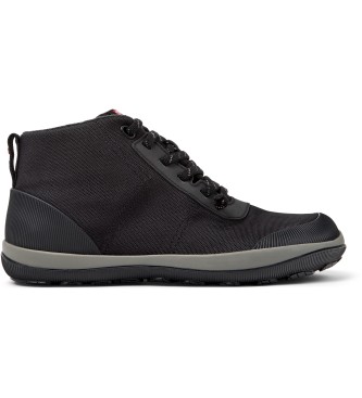 Camper para hombre. K300472-007 Botines de piel Gore negro (45), Plano, Cordones, Casual