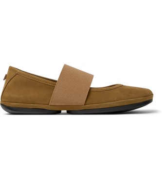 Camper para mujer. 21595-265 Manoletinas de piel Right Nina marrón (36), Plano, Ninguno, Casual