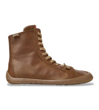 Camper Mujer Marrón, Natural Para K400861-003 Botines De Piel Peu Path+ Marrón (40), Plano, Cremallera, Casual