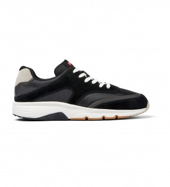 Camper para hombre. K100876-013 Zapatillas de Piel Drift negro (42), Plano, Cordones, Casual