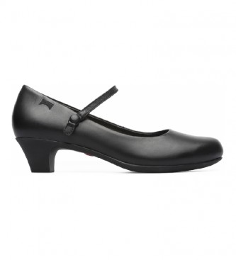 Camper para mujer. 20202-088 Zapato de piel Helena bajo negro -Altura tacón: 4,5cm- (39), 3 a 5cm, Hebilla, Casual