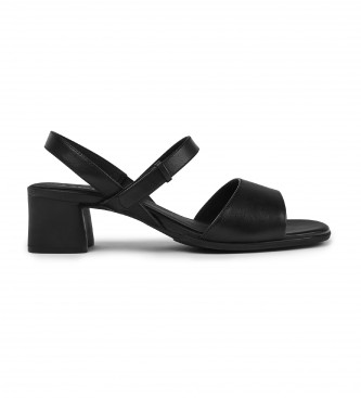 Camper para mujer. K201023-001 Sandalias de Piel Katie negro -Altura tacón 5,1cm- (36), 5 a 8cm, Hebilla, Casual, Fiesta