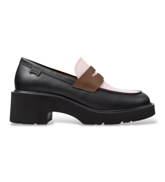 Camper - Mocasines de piel Milah Twins negro