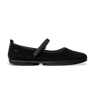 Camper para mujer. K201402-011 Bailarinas Right Nina negro (37), Tela, Plano, Velcro, Casual