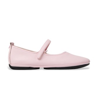 Camper para mujer. K201365-034 Bailarinas de Piel Right Nina rosa (42), Plano, Velcro, Casual