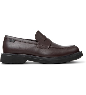 Camper para hombre. K101001-005 Mocasines de piel Norman marrón (41), Plano, Ninguno, Casual