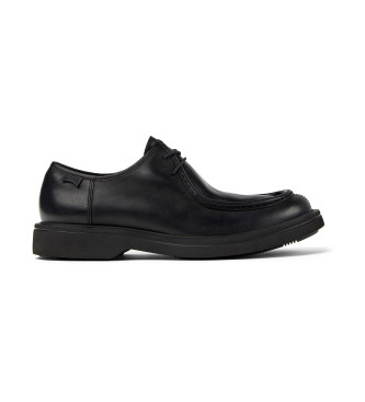 Camper para hombre. K100999-001 Zapatos de piel Norman negro (43), Plano, Cordones, Casual