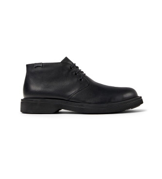 Camper para hombre. K300513-001 Botines de piel Norman negro (41), Plano, Cordones, Casual