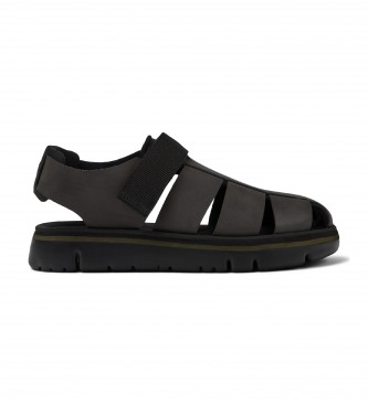 Camper para hombre. K100285-006 Sandalias de Piel Oruga marrón (42), Plano, Velcro, Casual