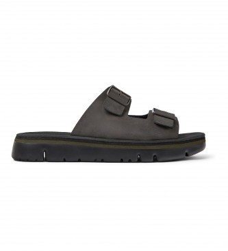 Camper para hombre. K100286-004 Sandalias de Piel Oruga marrón (44), Plano, Ninguno, Casual