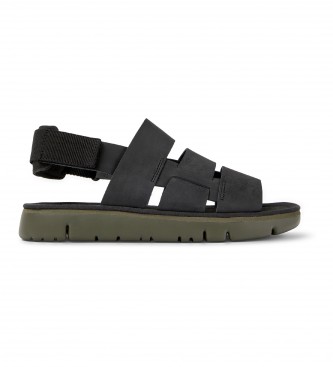 Camper para hombre. K100470-013 Sandalias de Piel Oruga Sandal negro (44), Plano, Velcro, Casual