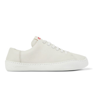 Camper para mujer. K200877-038 Zapatillas de piel Peu Touring blanco (36), Plano, 1 a 3cm, Cordones, Casual