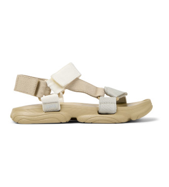 Camper para mujer. K201794-002 Sandalias Karst beige (41), Plano, Velcro, Casual