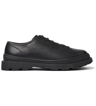 Camper para hombre. K101066-001 Zapatos de piel Brutus negro (41), Plano, Cordones, Casual