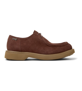 Camper para hombre. K100999-004 Zapatos de Piel Norman marrón (44), Plano, Cordones, Casual