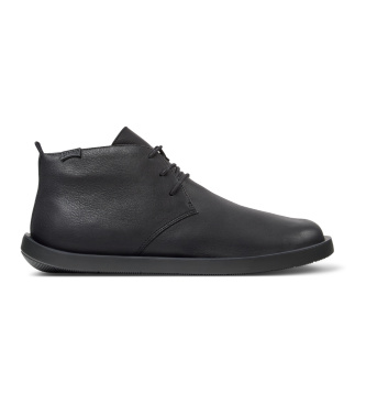 Camper para hombre. K300378-017 Botines de piel Wagon negro (40), Plano, Cordones, Casual