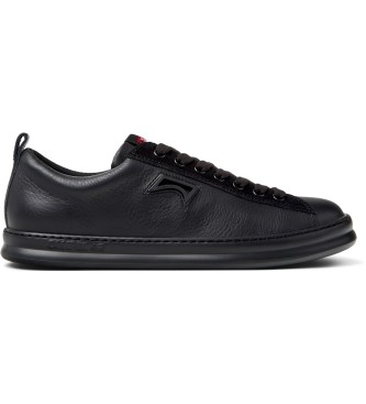 Camper para hombre. K101052-004 Zapatillas de piel Runner Four negro (42), Plano, Cordones, Casual