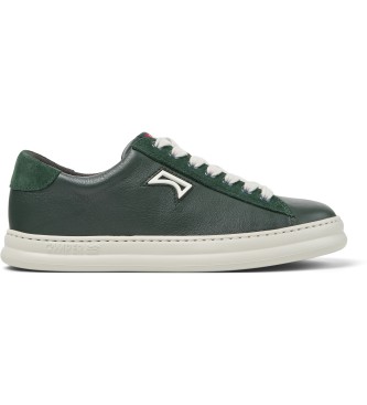 Camper para mujer. K201855-003 Zapatillas de piel Runner Four verde (40), Plano, Cordones, Casual