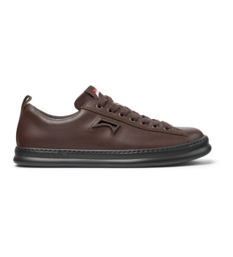 Camper para hombre. K101052-005 Zapatillas de Piel Runner Four marrón (41), Plano, Cordones, Casual