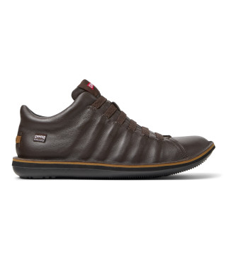 Camper para hombre. K300479-007 Zapatillas de Piel Beetle marrón (42), Plano, Cordones, Casual