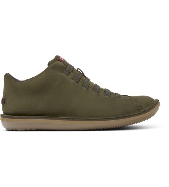 Camper para hombre. 36678-087 Zapatillas de piel Beetle verde (41), Plano, Cordones, Casual