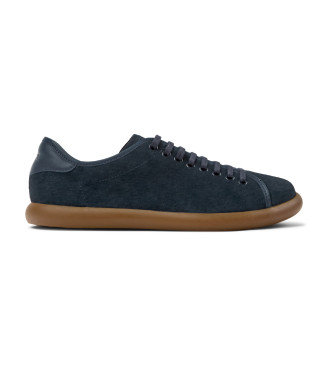 Camper para hombre. K100974-015 Zapatillas de piel Pelotas Soller marino (43), Plano, Ante, Cordones, Casual, Sostenible