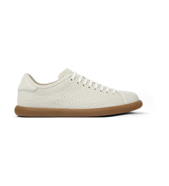 Camper para mujer. K201668-004 Zapatillas de piel Pelotas Soller blanco (39), Plano, Cordones, Casual, Sostenible