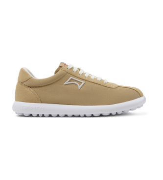 Camper para mujer. K201759-003 Zapatillas de piel Pelotas XLF beige (39), Plano, Ante, Cordones, Casual