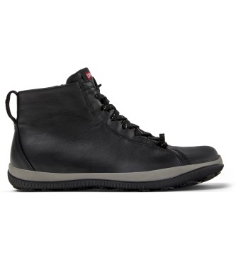 Campervoor mannen. K300287-030 Peu Pista GM zwart lederen sportschoenen (42), Leer, Plat, Veters, Casual