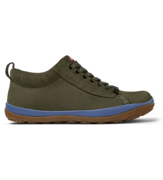 Camper para hombre. K300285-046 Zapatillas de piel Peu Pista GM verde (42), Plano, Cordones, Casual